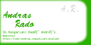 andras rado business card